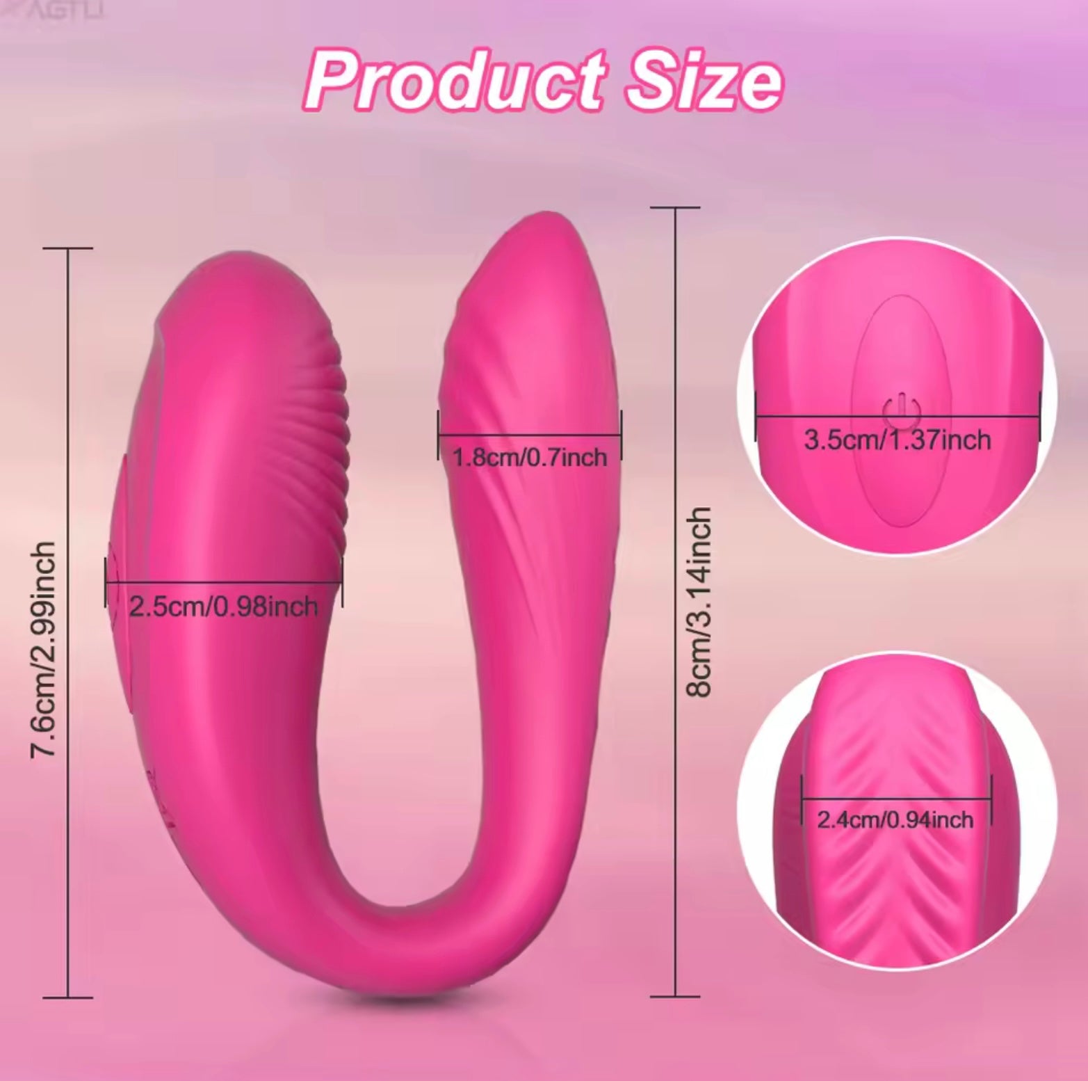 Vibrador de clitoris y punto G - 8 velocidades
