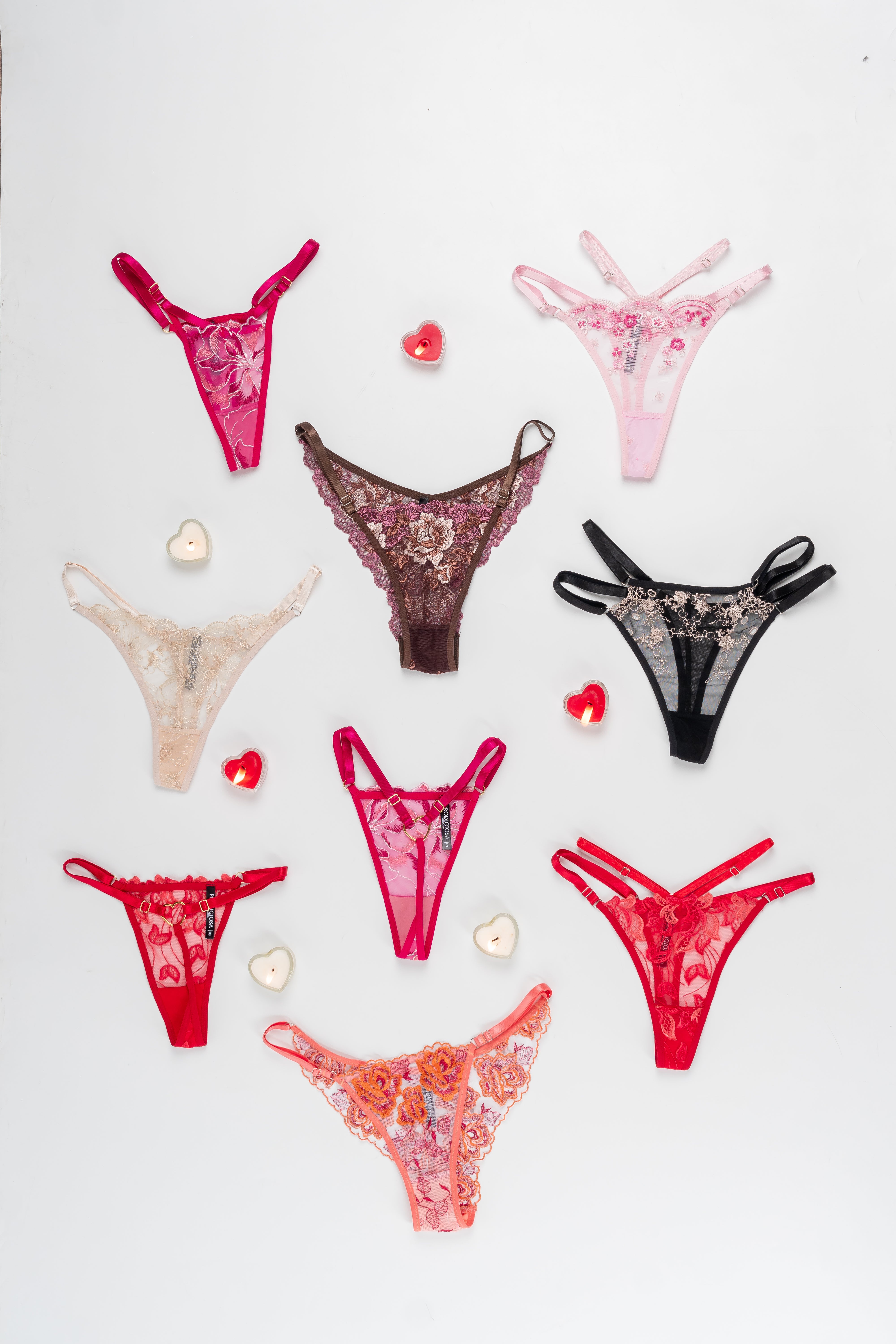 Pack 5 truzas - Tull bordado