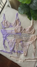 Set Dianne - beige y lila